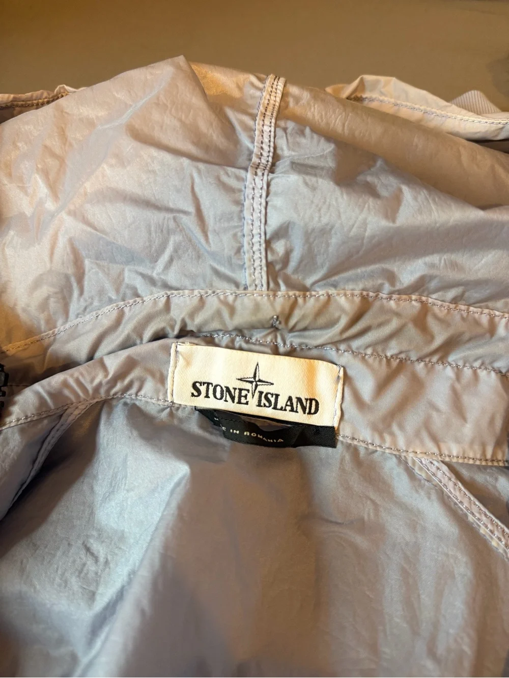 Stone Island Jacket Raincoat Lamy Velour Lilac Size Medium